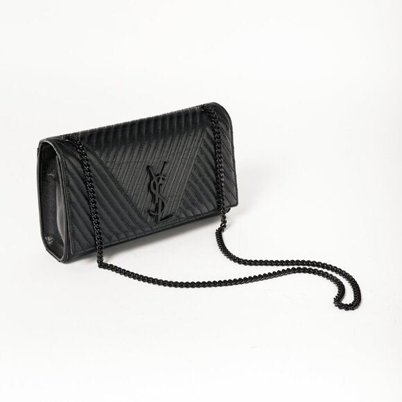 Saint Laurent Kate Medium Black Matelassé Leather Crossbody - Picture 6 of 14
